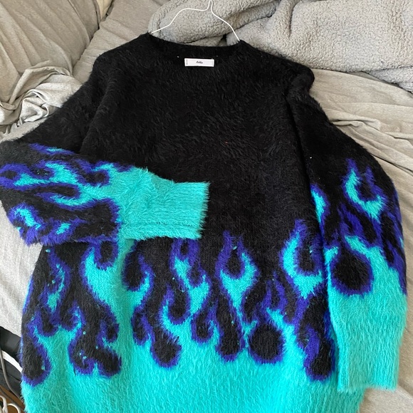 sweater on fire